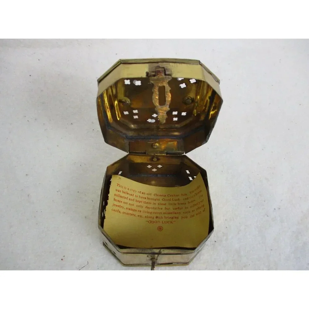 Cricket Box‎ Good Luck Trinkets Jewels Secrets Crickets Brass Keepsake box